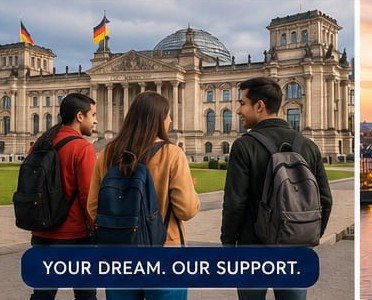 Students in front of the Reichstag